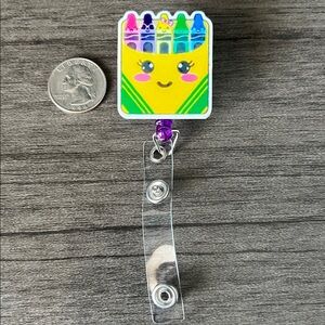 Crayon badge reel